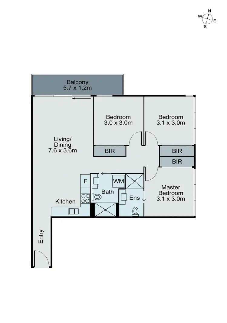 Floorplan of Homely apartment listing, 2600/241-243 City Road, Southbank VIC 3006
