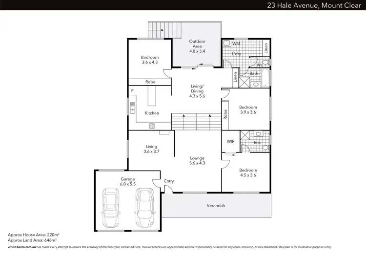 Floorplan of Homely house listing, 23 Hale Avenue, Mount Clear VIC 3350