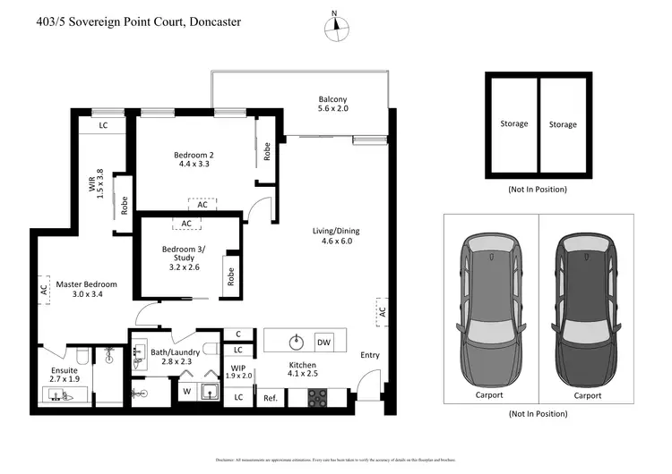 Floorplan of Homely apartment listing, 403/5 Sovereign Point Court, Doncaster VIC 3108