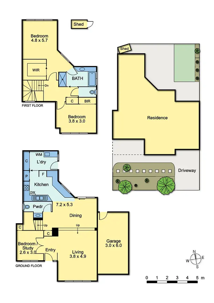 Floorplan of Homely townhouse listing, 1/43 Vanberg Road, Essendon VIC 3040