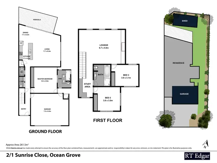 Floorplan of Homely townhouse listing, 2/1 Sunrise Close, Ocean Grove VIC 3226