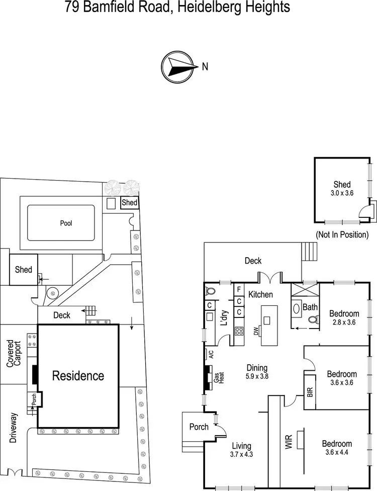 Floorplan of Homely house listing, 79 Bamfield Road, Heidelberg Heights VIC 3081
