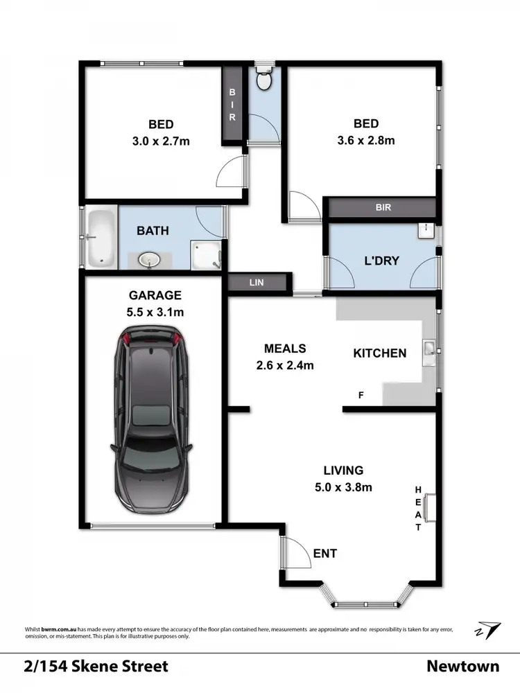 Floorplan of Homely townhouse listing, 2/154 Skene Street, Newtown VIC 3220