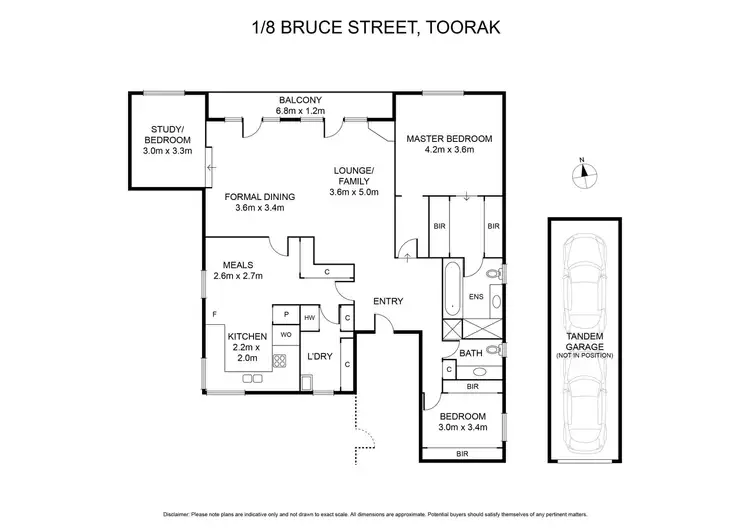 Floorplan of Homely apartment listing, 1/8 Bruce Street, Toorak VIC 3142