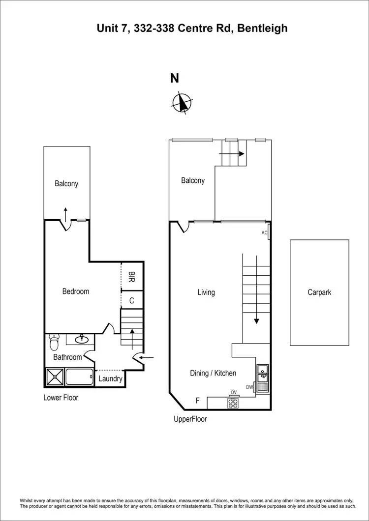 Floorplan of Homely apartment listing, 7/332-338 Centre Road, Bentleigh VIC 3204