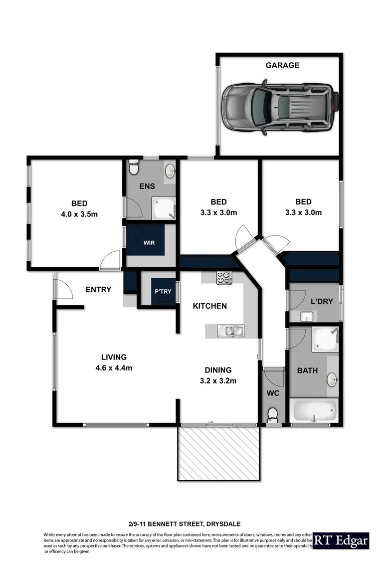 Floorplan of Homely townhouse listing, 2/9-11 Bennett Street, Drysdale VIC 3222