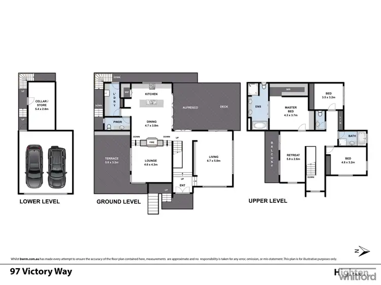 Floorplan of Homely house listing, 97 Victory Way, Highton VIC 3216