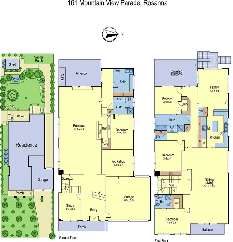 Floorplan of Homely house listing, 161 Mountain View Parade, Rosanna VIC 3084