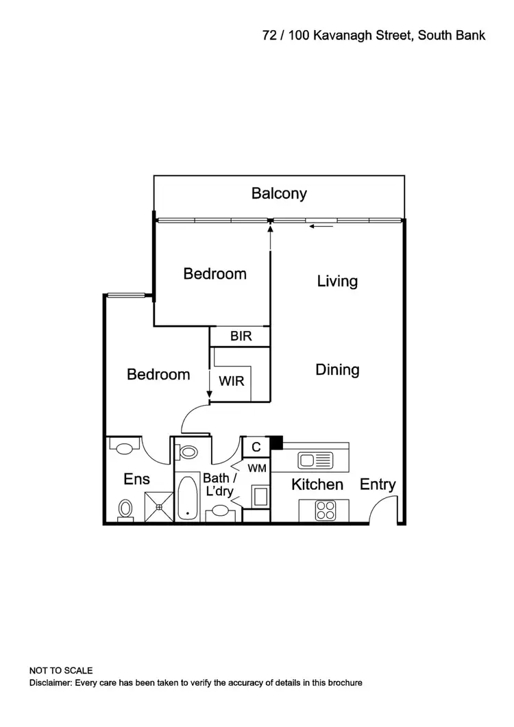 Floorplan of Homely apartment listing, 72/100 Kavanagh Street, Southbank VIC 3006