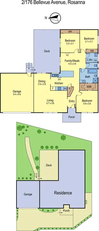 Floorplan of Homely unit listing, 2/176 Bellevue Avenue, Rosanna VIC 3084