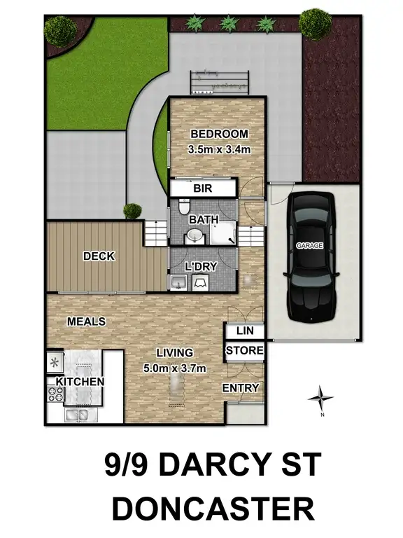 Floorplan of Homely unit listing, 9/7-11 Darcy Street, Doncaster VIC 3108