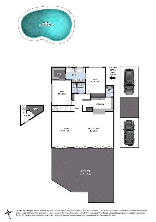 Floorplan of Homely apartment listing, 302/64 Eastern Beach, Geelong VIC 3220