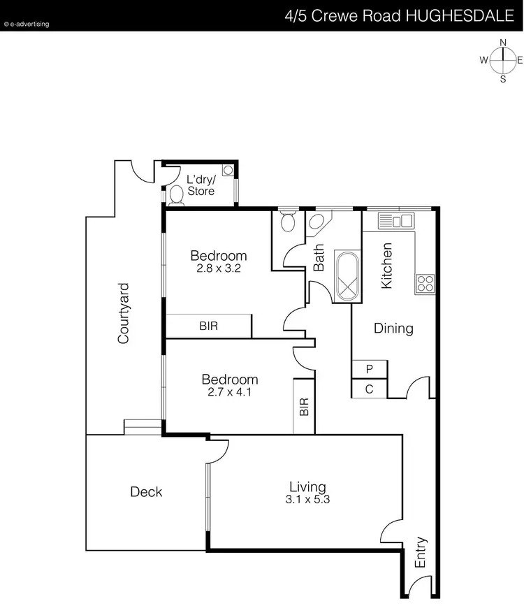 Floorplan of Homely house listing, 4/5 Crewe Road, Hughesdale VIC 3166