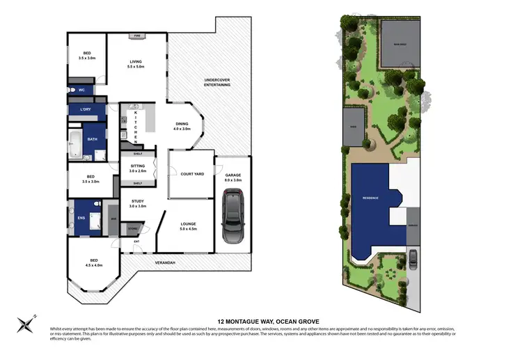 Floorplan of Homely house listing, 12 Montague Way, Ocean Grove VIC 3226