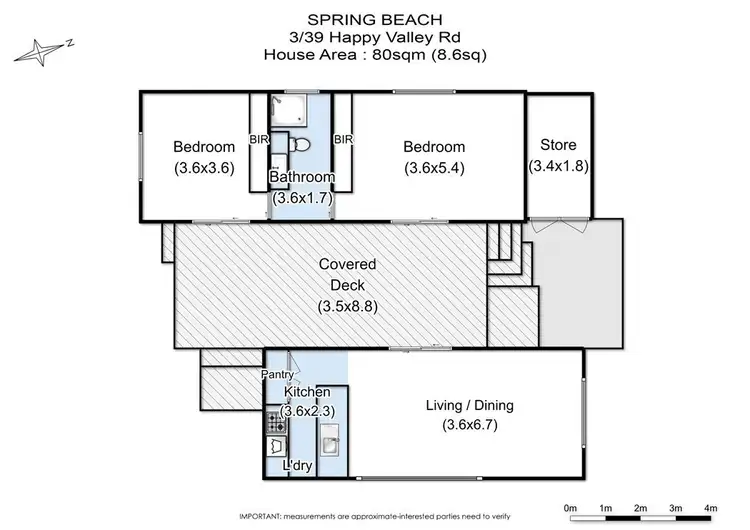 Floorplan of Homely apartment listing, 3/39 Happy Valley Road, Spring Beach TAS 7190