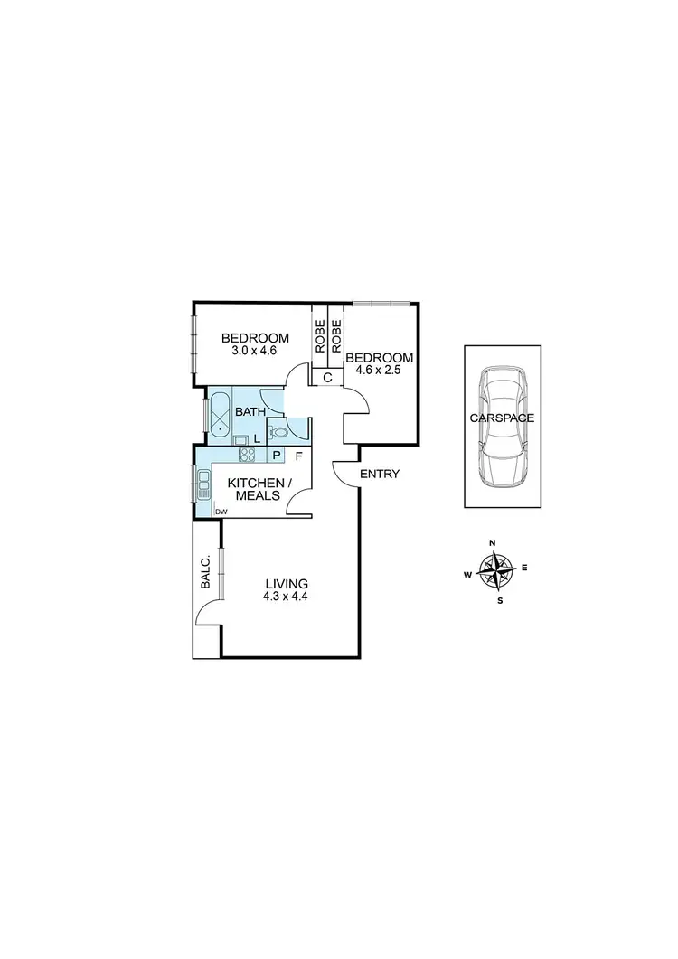 Floorplan of Homely apartment listing, 4/203 Station Street, Fairfield VIC 3078