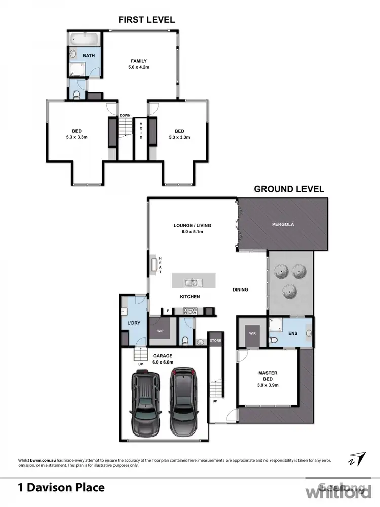 Floorplan of Homely townhouse listing, 1 Davison Place, Geelong VIC 3220