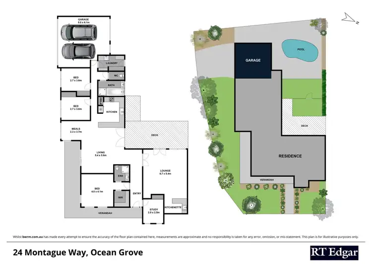 Floorplan of Homely house listing, 24 Montague Way, Ocean Grove VIC 3226