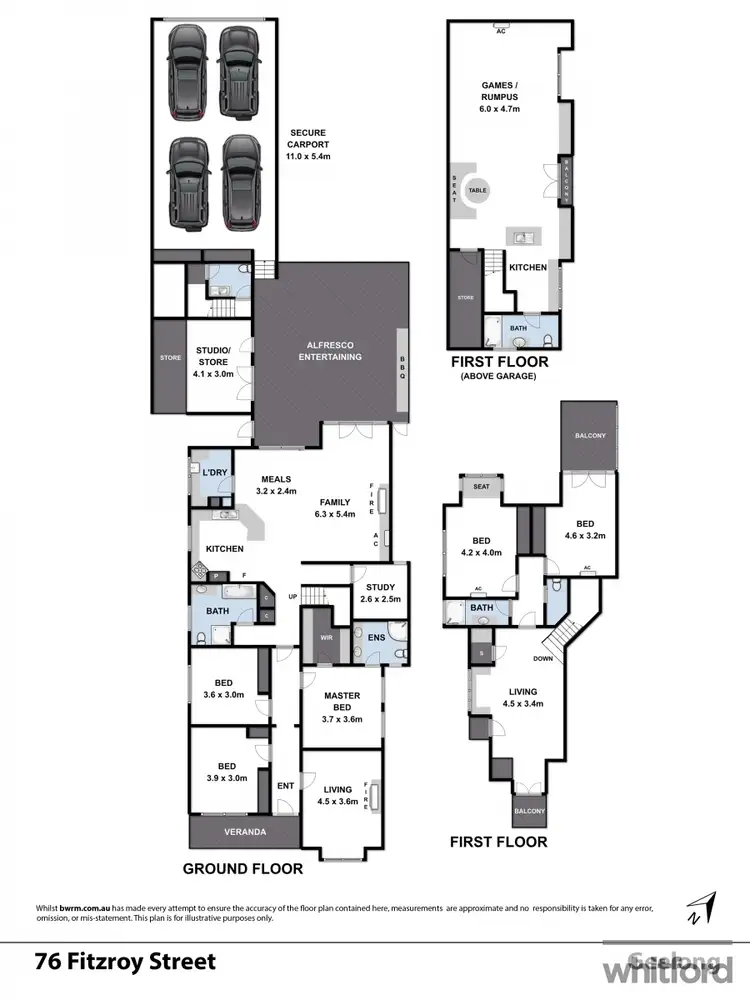 Floorplan of Homely house listing, 76 Fitzroy Street, Geelong VIC 3220