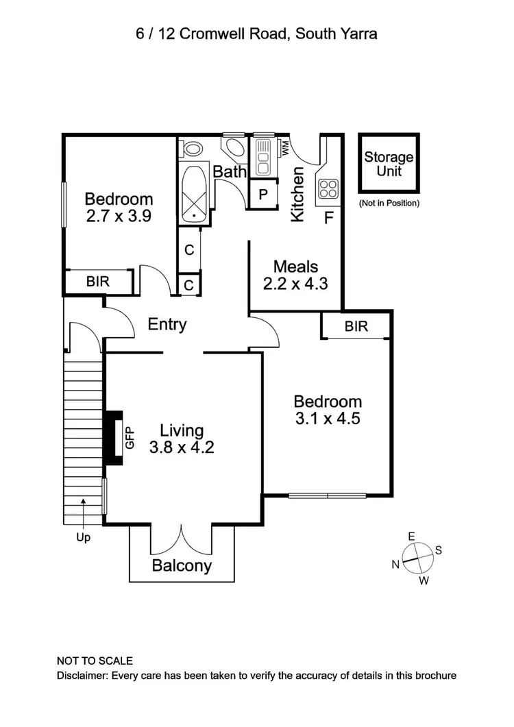 Floorplan of Homely apartment listing, 6/12 Cromwell Road, South Yarra VIC 3141