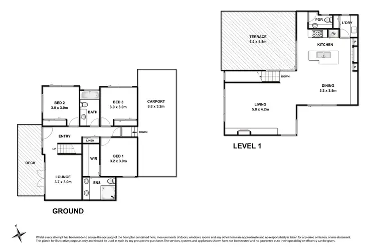 Floorplan of Homely townhouse listing, 1/76 Carr Street, Barwon Heads VIC 3227