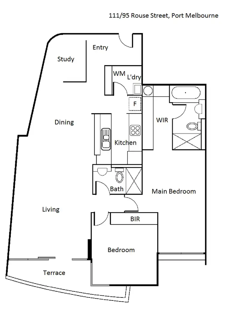 Floorplan of Homely apartment listing, 111/95 Rouse Street, Port Melbourne VIC 3207