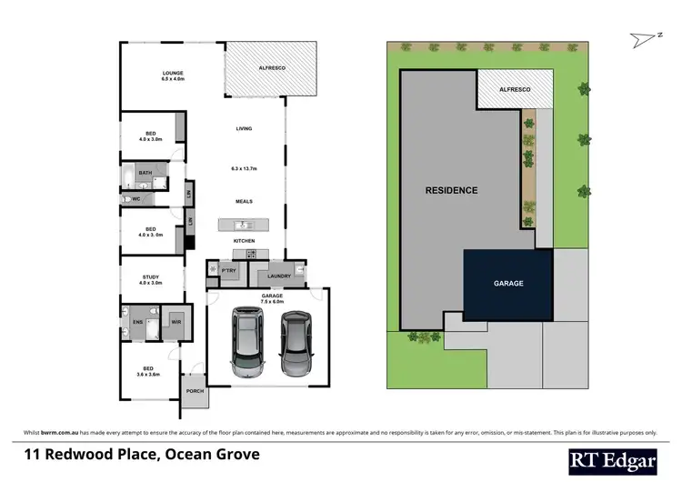 Floorplan of Homely house listing, 11 Redwood Place, Ocean Grove VIC 3226