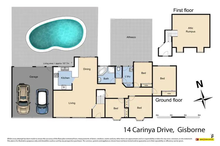 Floorplan of Homely house listing, 14 Carinya Drive, Gisborne VIC 3437