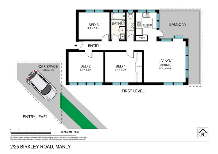 Floorplan of Homely unit listing, 2/25 Birkley Road, Manly NSW 2095