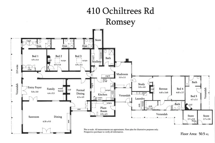 Floorplan of Homely house listing, 410 Ochiltrees Road, Romsey VIC 3434