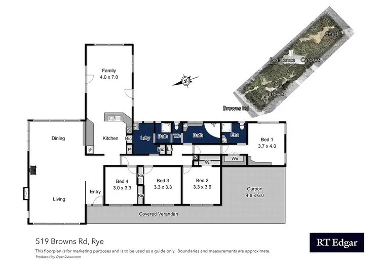 Floorplan of Homely rural property listing, 519 Browns Road, Rye VIC 3941