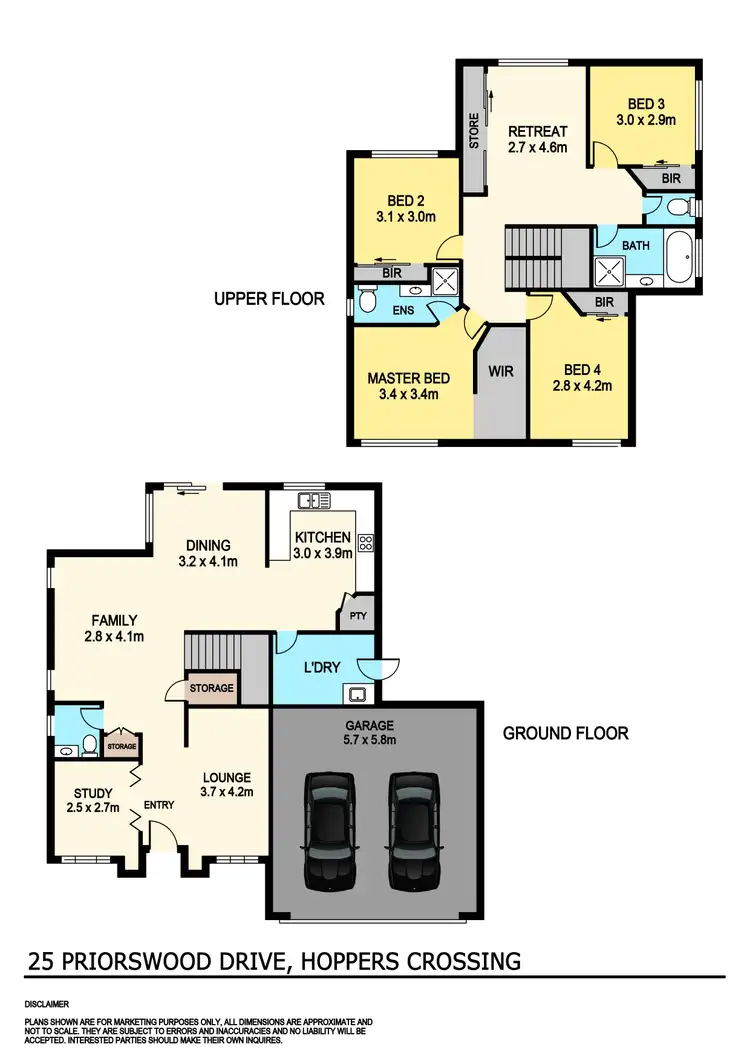 Floorplan of Homely house listing, 25 Priorswood Drive, Hoppers Crossing VIC 3029
