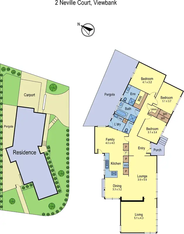 Floorplan of Homely house listing, 2 Neville Court, Viewbank VIC 3084