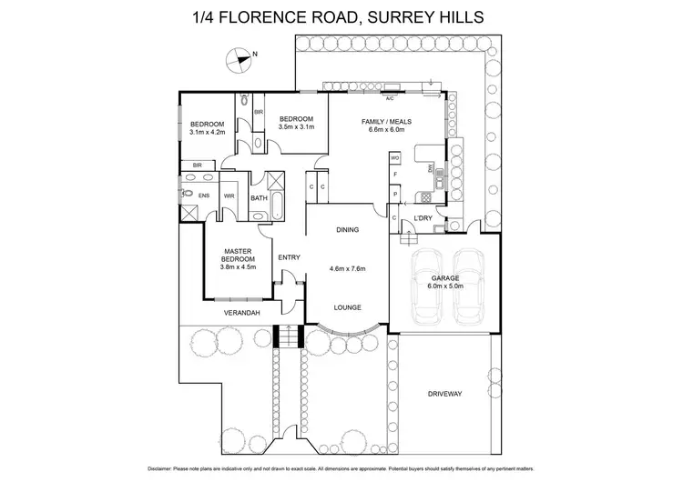 Floorplan of Homely townhouse listing, 1/4 Florence Road, Surrey Hills VIC 3127