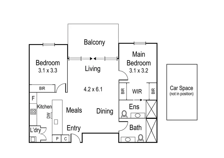 Floorplan of Homely apartment listing, 202/979 Heidelberg Road, Ivanhoe VIC 3079