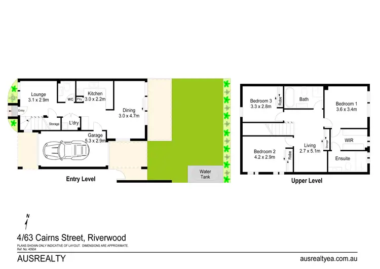 Floorplan of Homely townhouse listing, 4/63 Cairns Street, Riverwood NSW 2210