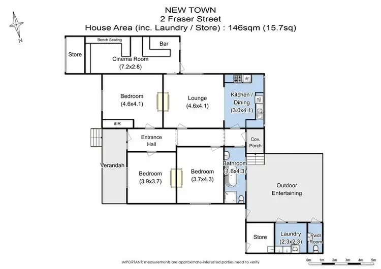 Floorplan of Homely house listing, 2 Fraser Street, New Town TAS 7008