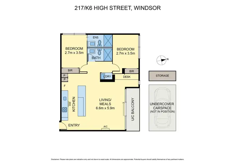 Floorplan of Homely apartment listing, 217/K6 High Street, Windsor VIC 3181
