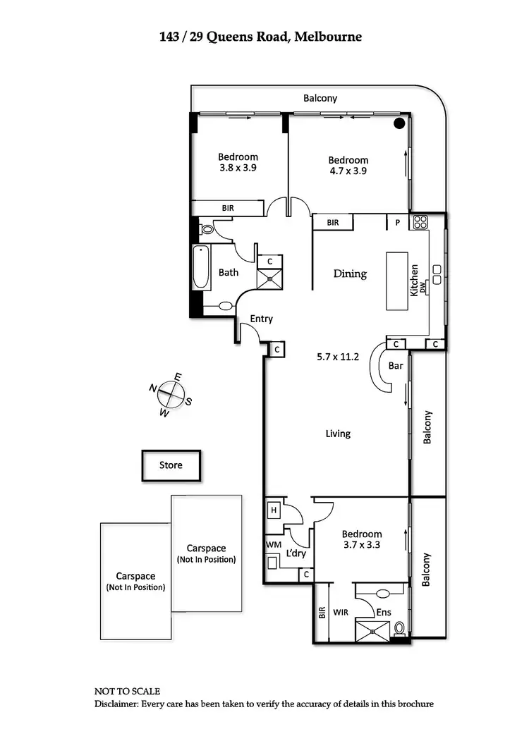 Floorplan of Homely apartment listing, 143/29 Queens Road, Melbourne VIC 3004
