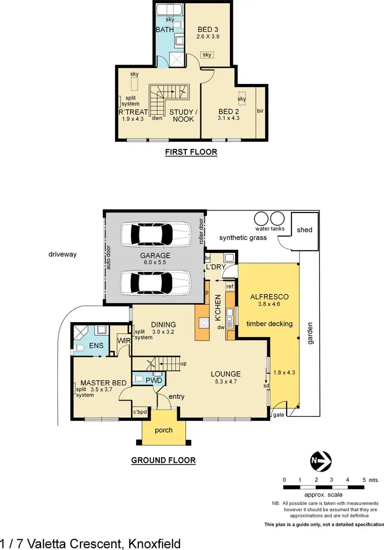 Floorplan of Homely townhouse listing, 1/7 Valetta Crescent, Knoxfield VIC 3180