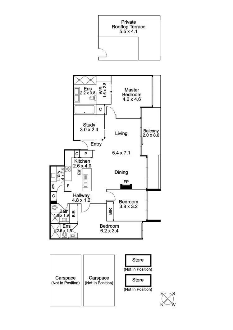 Floorplan of Homely apartment listing, 602/216 Rouse Street, Port Melbourne VIC 3207