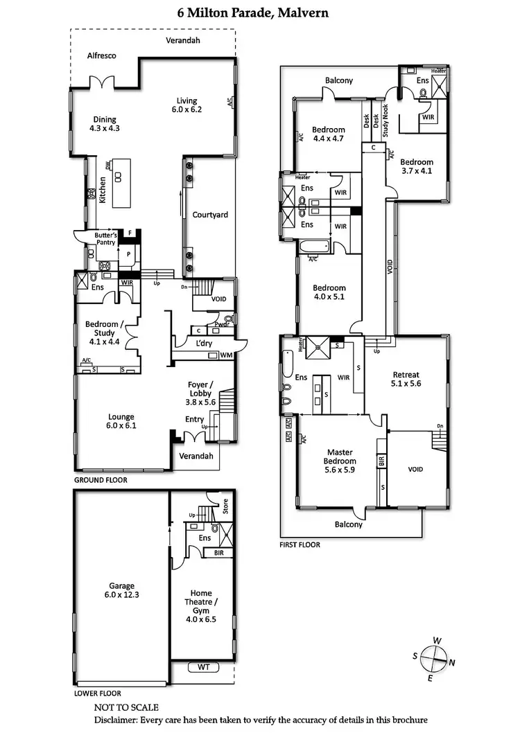 Floorplan of Homely house listing, 6 Milton Parade, Malvern VIC 3144