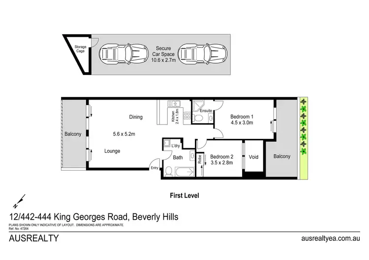 Floorplan of Homely unit listing, 12/442 King Georges Road, Beverly Hills NSW 2209