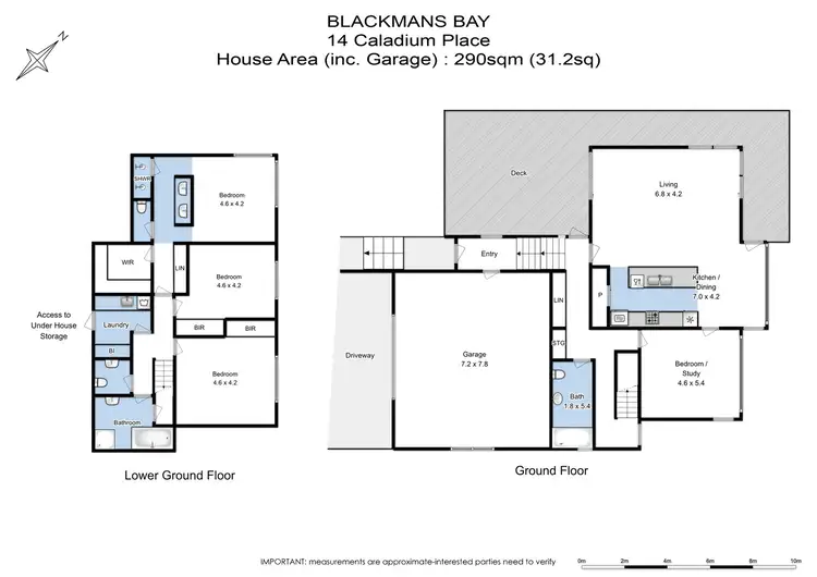 Floorplan of Homely house listing, 14 Caladium Place, Blackmans Bay TAS 7052