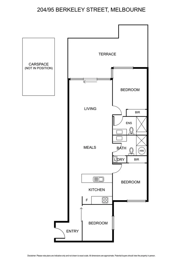 Floorplan of Homely apartment listing, 204/95 Berkeley Street, Melbourne VIC 3000