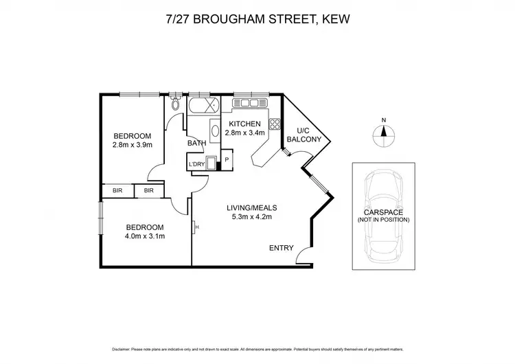 Floorplan of Homely apartment listing, 7/27 Brougham Street, Kew VIC 3101