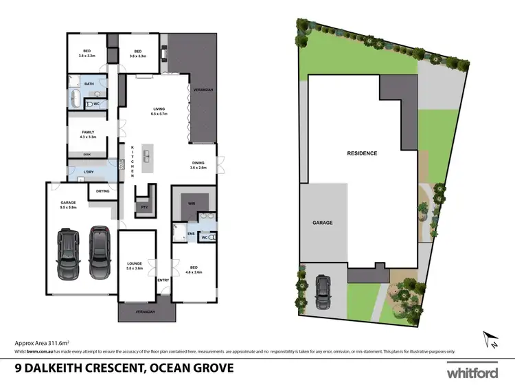Floorplan of Homely house listing, 9 Dalkeith Crescent, Ocean Grove VIC 3226