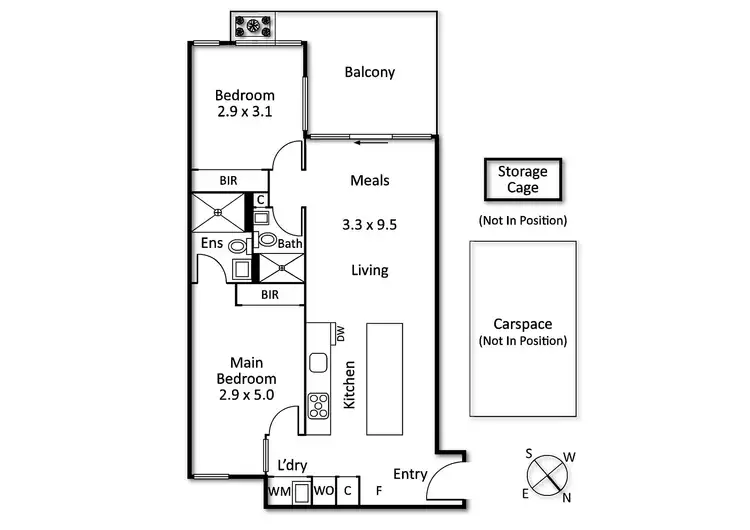 Floorplan of Homely apartment listing, 405/63 Rouse Street, Port Melbourne VIC 3207