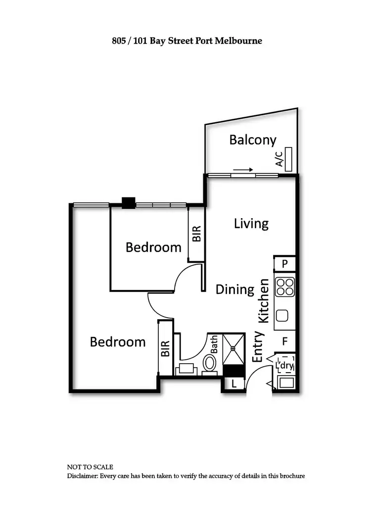 Floorplan of Homely apartment listing, 805/101 Bay Street, Port Melbourne VIC 3207