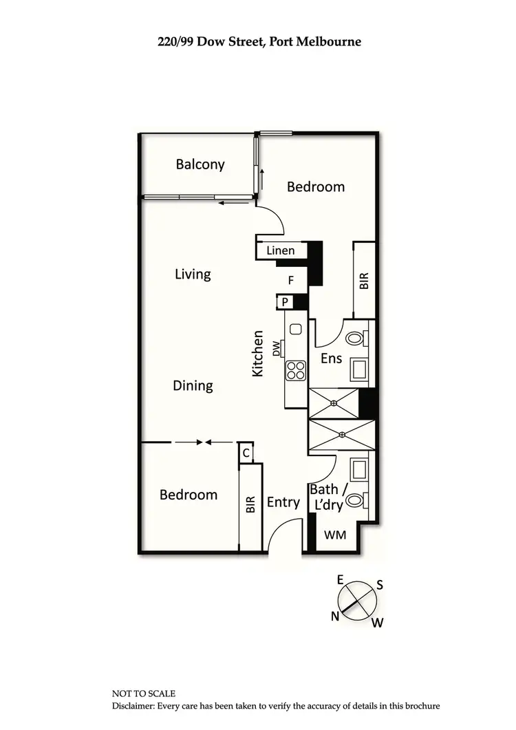 Floorplan of Homely apartment listing, 220/99 Dow Street, Port Melbourne VIC 3207
